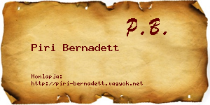 Piri Bernadett névjegykártya